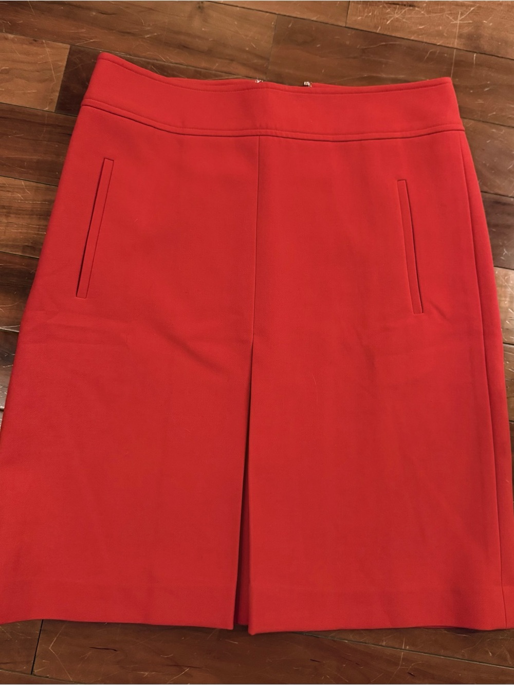 LOFT Bright Red-Orange A-Line Skirt